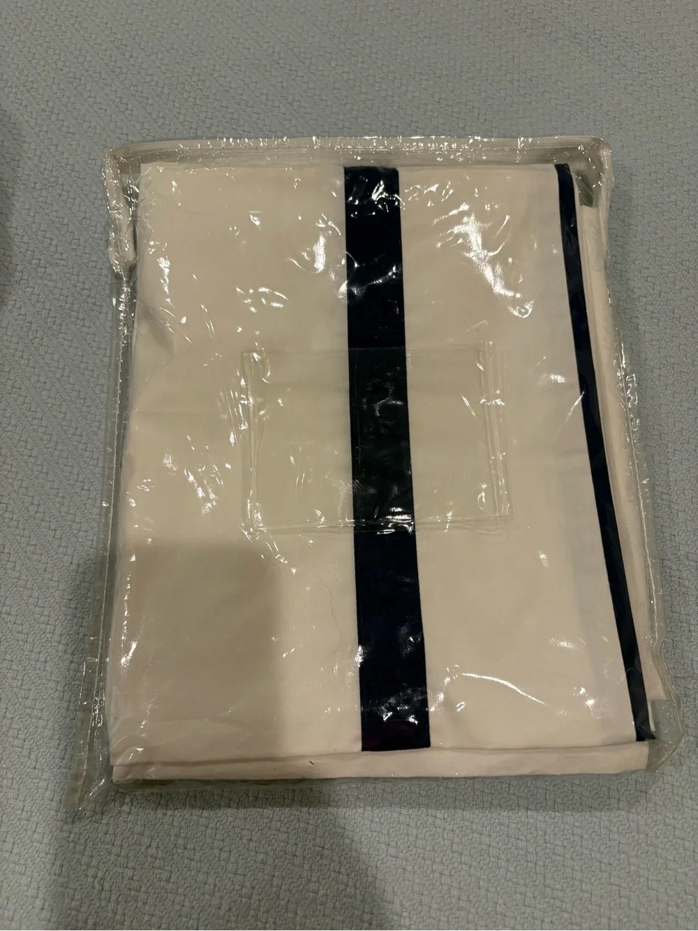 Pottery Barn NEW Morgan Standard Pillowcases (2) White w/Navy